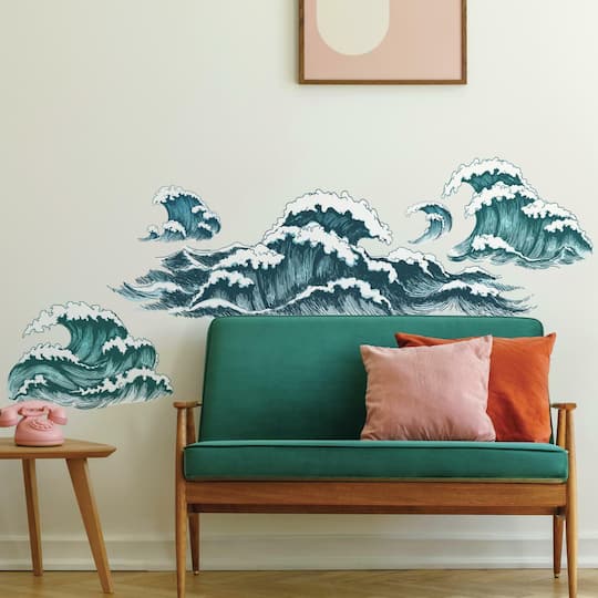 RoomMates Great Wave Peel & Stick Giant Wall Decals
